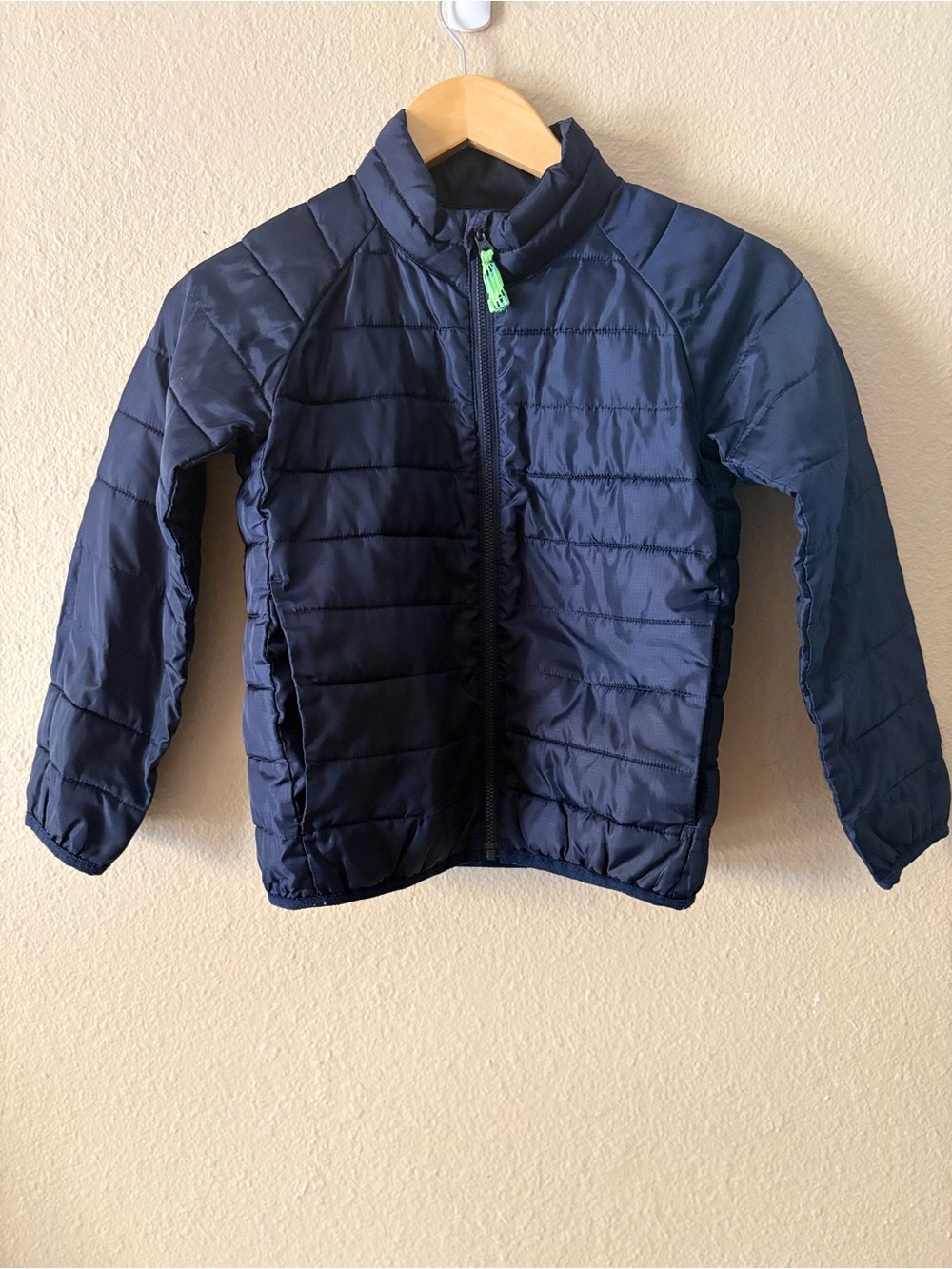 Crewcuts Quilted Jacket Kids Size 6/7 Navy Blue Lightweight Puffer Coat